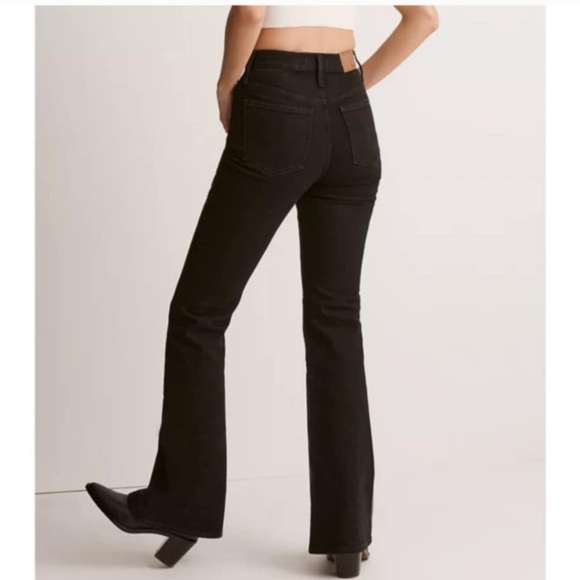 MADEWELL High-rise Black Perfect Vintage Flare Leg Jean Zipper Fly Sz. 29x32 NWT - Picture 4 of 10
